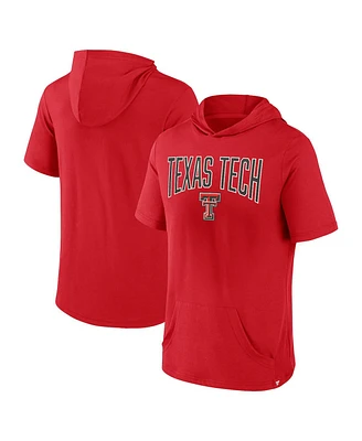 Men's Fanatics Red Texas Tech Red Raiders Outline Lower Arch Hoodie T-shirt