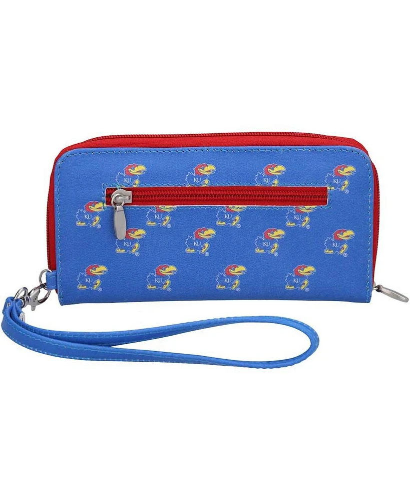 Women's Kansas Jayhawks Zip-Around Wristlet Wallet