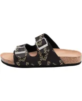 Women's Foco New Orleans Saints Mini Print Double-Buckle Sandals