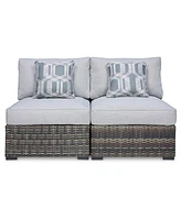 Harbor Court Armless Chair w/Cushion, Set of 2