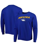 Men's Colosseum Royal Hofstra University Pride Arch Over Logo Pullover Sweatshirt