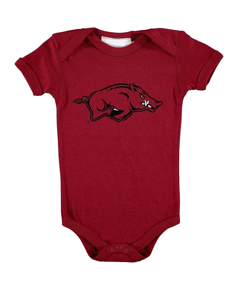 Infant Boys and Girls Cardinal Arkansas Razorbacks Big Logo Bodysuit