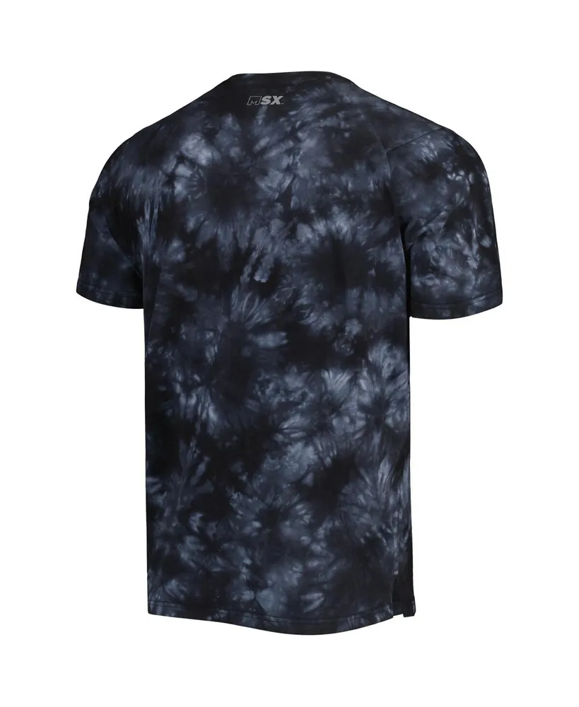Men's Msx by Michael Strahan Black New England Patriots Recovery Tie-Dye T-shirt