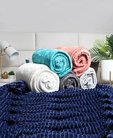 Nestl Cut Plush Lightweight Super Soft Fuzzy Luxury Bed Blanket