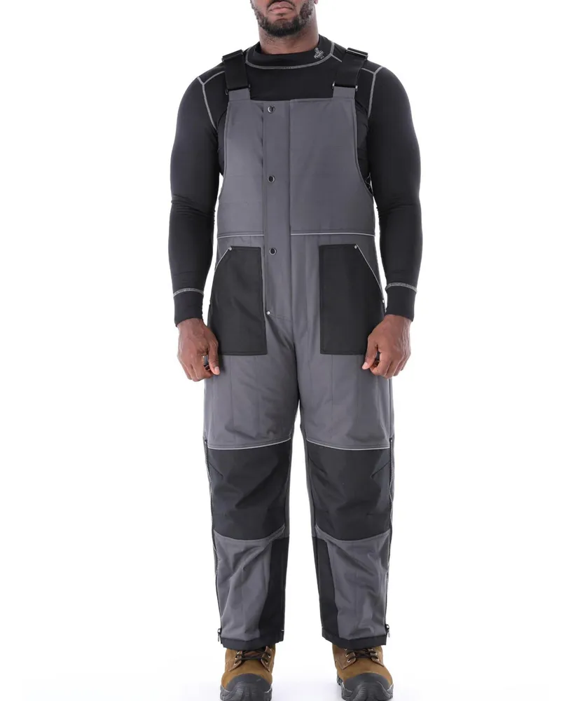 RefrigiWear Men's ChillShield Insulated Bib Overalls - Lightweight, Water-Repellent, Durable Workwear for Cold Weather