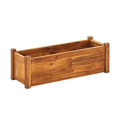 Garden Raised Bed Acacia Wood 29.9"x10.9"x9.8"