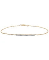 Wrapped Diamond Bar Bracelet (1/10 ct. t.w.) in 14k Gold, Created for Macy's