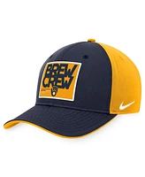 Men's Nike Navy, Gold Milwaukee Brewers Classic99 Colorblock Performance Snapback Hat