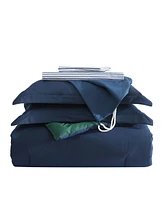 Nautica Solid Microfiber Reversible 4 Piece Comforter Set, Twin/Twin Xl