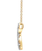 Diamond Treble Clef 18" Pendant Necklace (1/4 ct. t.w.) in Gold-Plated Sterling Silver