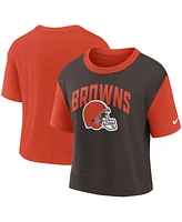 Women's Nike Orange, Brown Cleveland Browns High Hip Fashion T-shirt