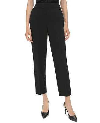 Calvin Klein Women's Elastic-Back Ankle Pants