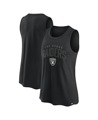 Women's Fanatics Black Las Vegas Raiders Classic Rhine Tank Top