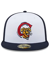 Men's New Era White, Navy Charleston RiverDogs Marvel x Minor League 59FIFTY Fitted Hat