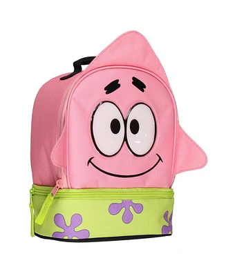 SpongeBob SquarePants Lunch Box Patrick Star 3D Character Dual Compartment Insulated Lunch Bag Tote