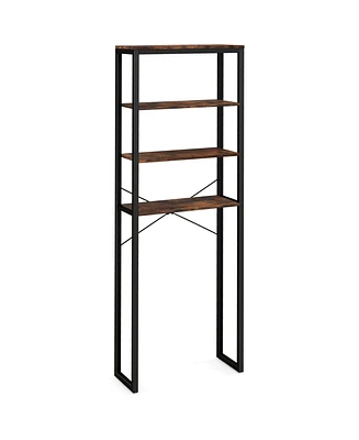 Costway 4-Tier Over the Toilet Storage Rack Freestanding Bathroom Organizer