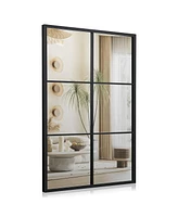 Metal Wall Mirror Large Window Decorative Farmhouse Mirror Square28'' x40''