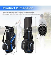 Lightweight Golf Stand Bag with 14 Way Top Dividers 6 Pockets Cooler Rain Hood