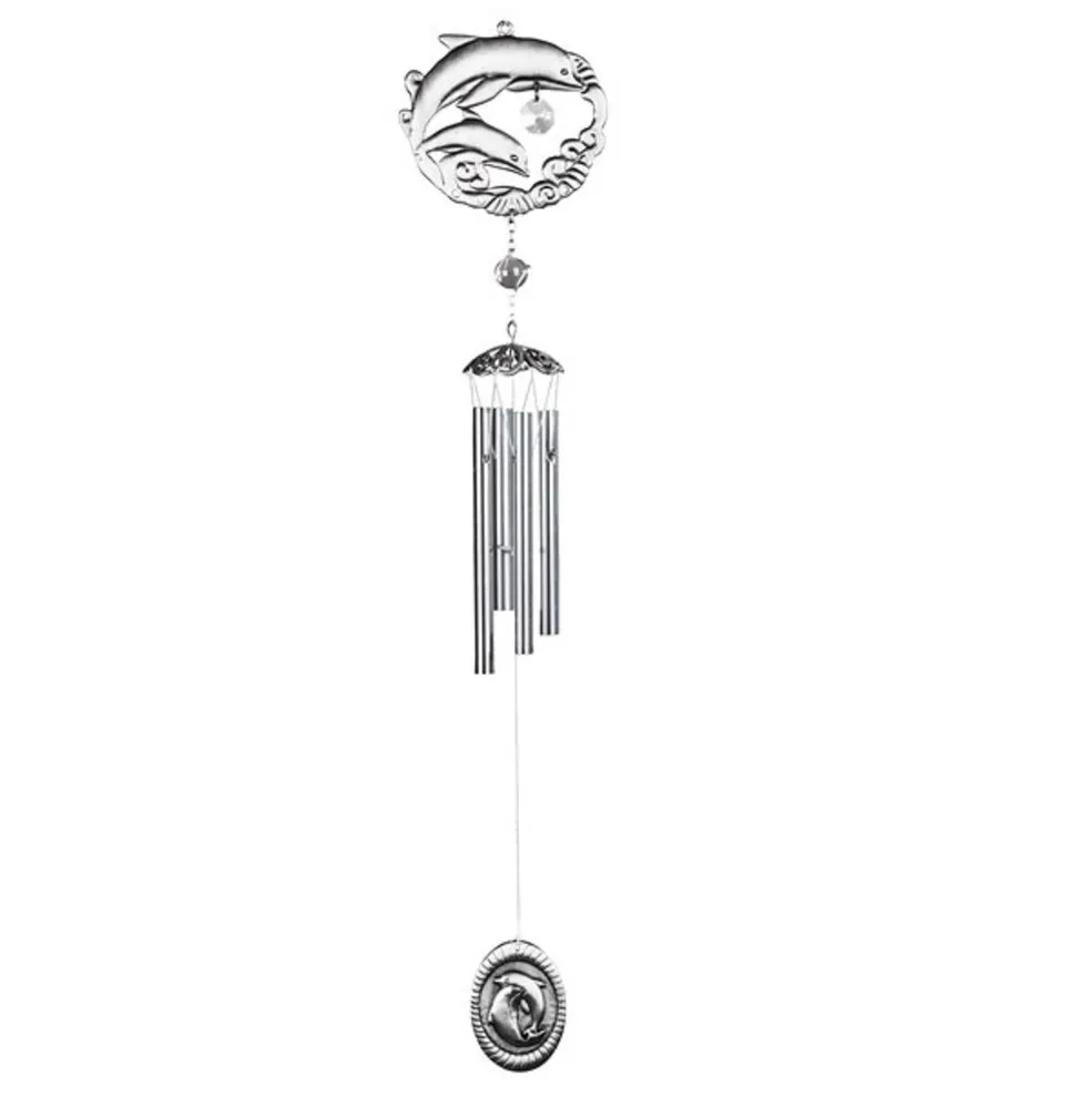 28" Long Pewter Dolphin Wind Chime Marine Life