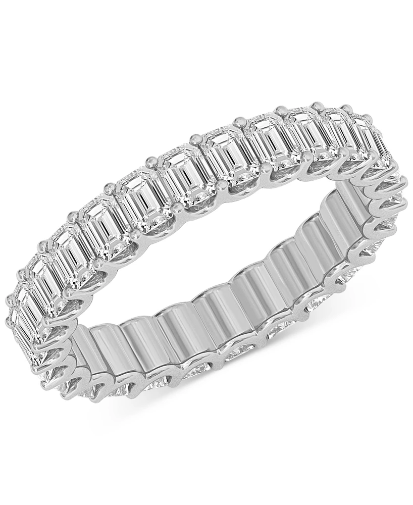 Diamond Emerald-Cut Eternity Band (3 ct. t.w.) Platinum or 14k Gold