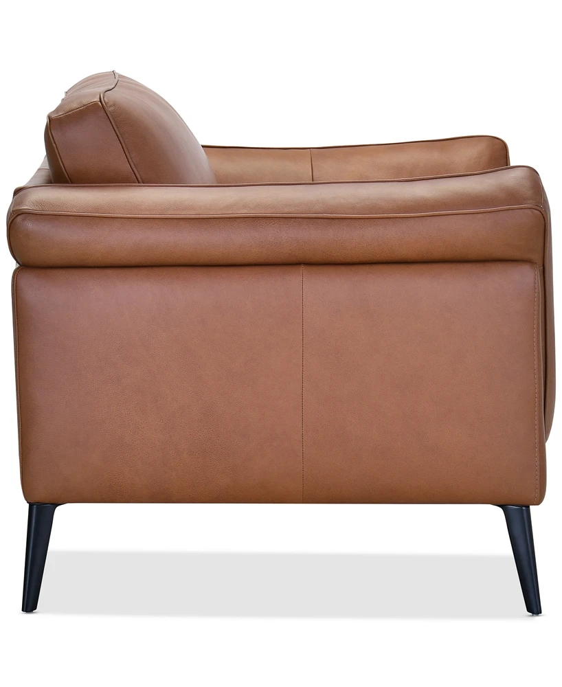 Keery 49" Leather Chair, Created for Macy's