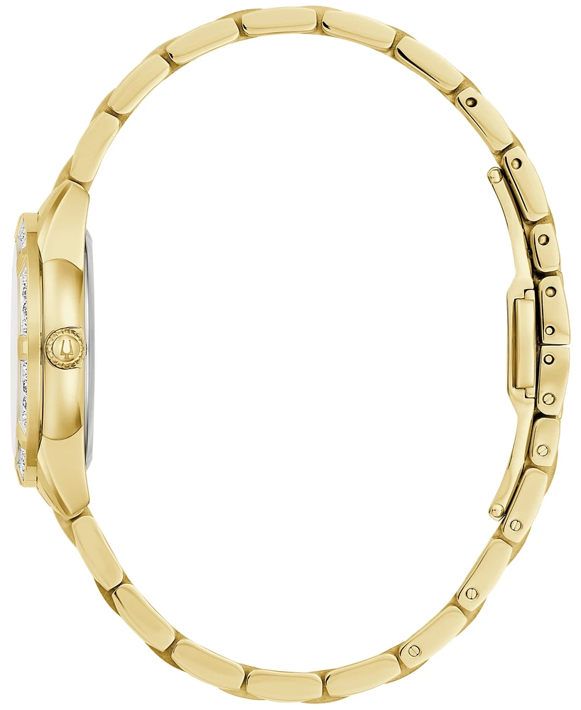 Bulova Women's Classic Sutton Diamond (1/20 ct. t.w.) Gold-Tone Stainless Steel Bracelet Watch 28mm