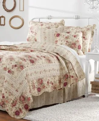 Greenland Home Fashions Antique Rose 100 Cotton Reversible 5 Pc. Quilt Sets