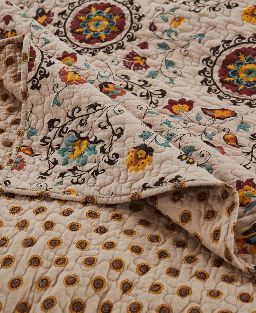 Greenland Home Fashions Andorra Cotton Reversible 5 Piece Quilt Set