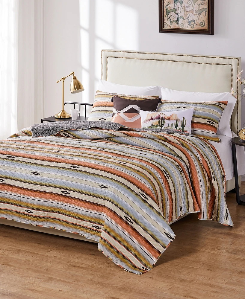 Greenland Home Fashions Painted Desert Reversible Piece Quilt Set