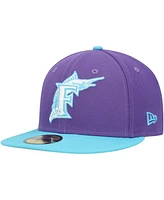 Men's New Era Purple Florida Marlins Vice 59FIFTY Fitted Hat