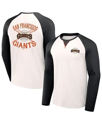 Men's Darius Rucker Collection by Fanatics White, Black San Francisco Giants Team Color Raglan T-shirt