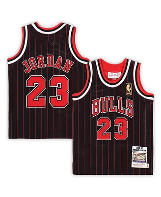 Infant Boys and Girls Mitchell & Ness Michael Jordan Black Chicago Bulls 1996/97 Hardwood Classics Authentic Jersey