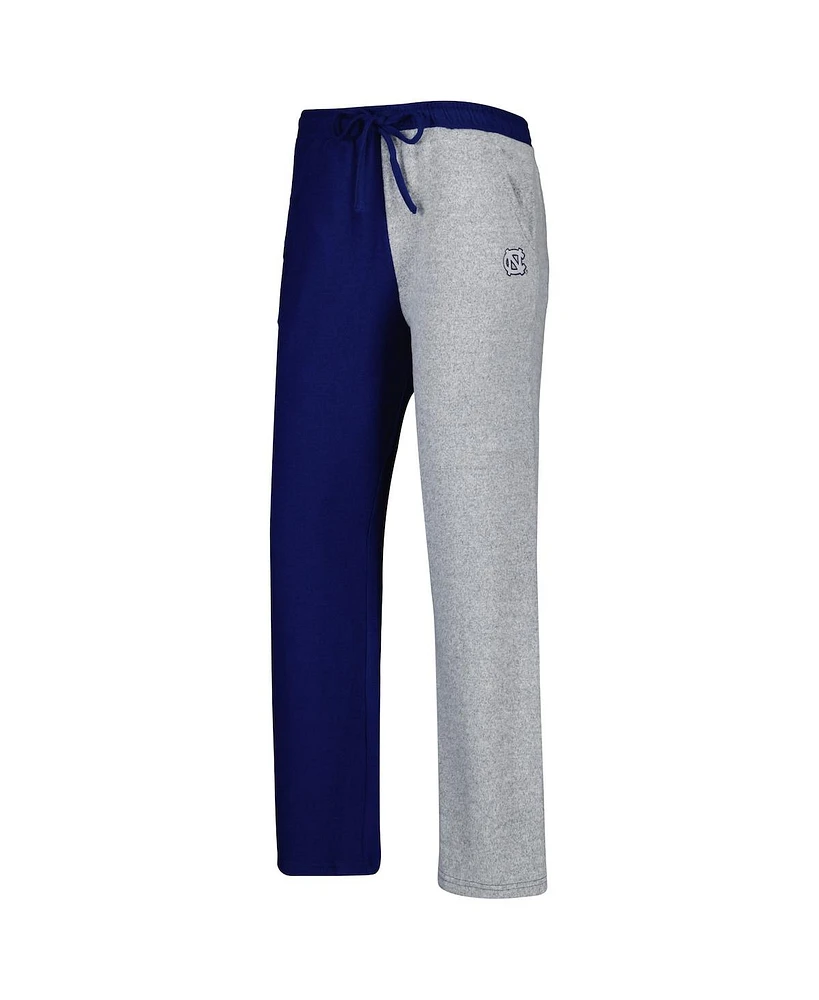 Women's ZooZatz Navy, Gray North Carolina Tar Heels Colorblock Cozy Tri-Blend Lounge Pants