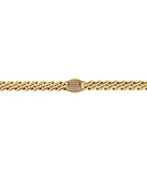 Blackjack Men's Cubic Zirconia-Accented Curb Link 24" Chain Necklace in Stainless Steel