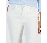 Style & Co Petite Mid-Rise Curvy Roll-Cuff Capri Jeans