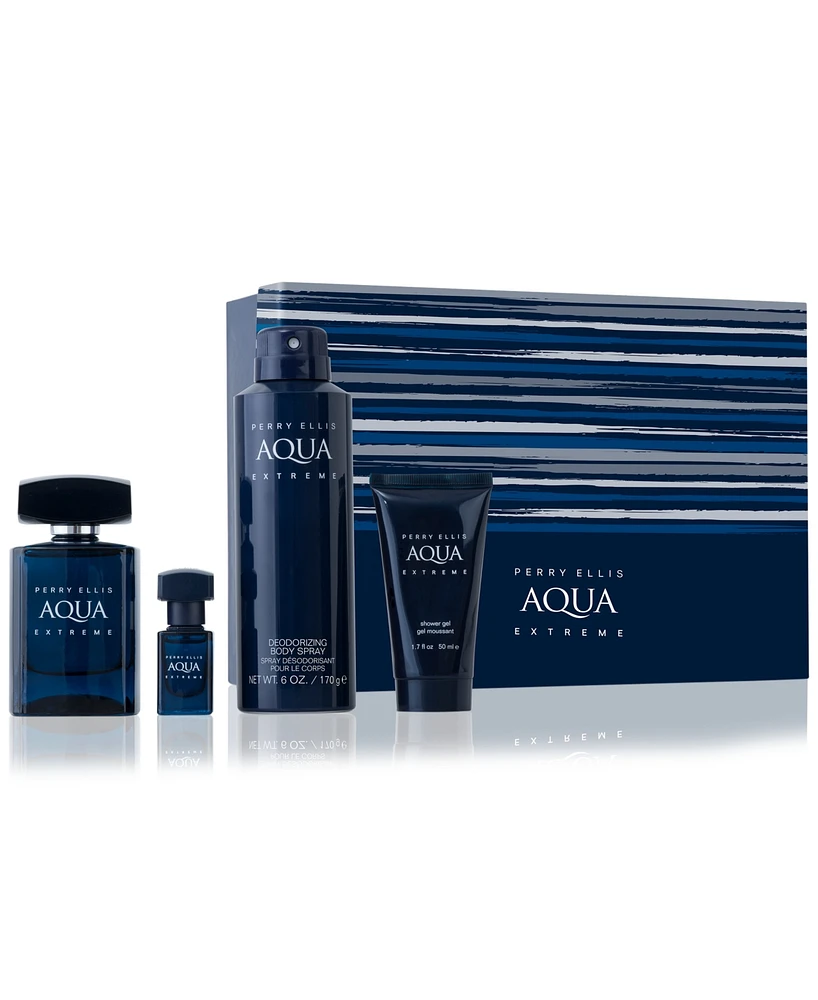 Perry Ellis Men's 4-Pc. Aqua Extreme Eau de Toilette Gift Set
