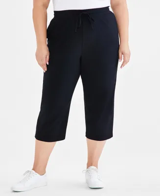 Style & Co Plus Knit Pull-On Capri Pants, Exclusively at Macy's