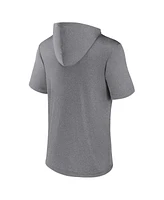 Men's Fanatics Heather Gray Nebraska Huskers Modern Stack Hoodie T-shirt