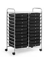 20 Drawers Rolling Storage Cart Art Craft Organizer on Wheels