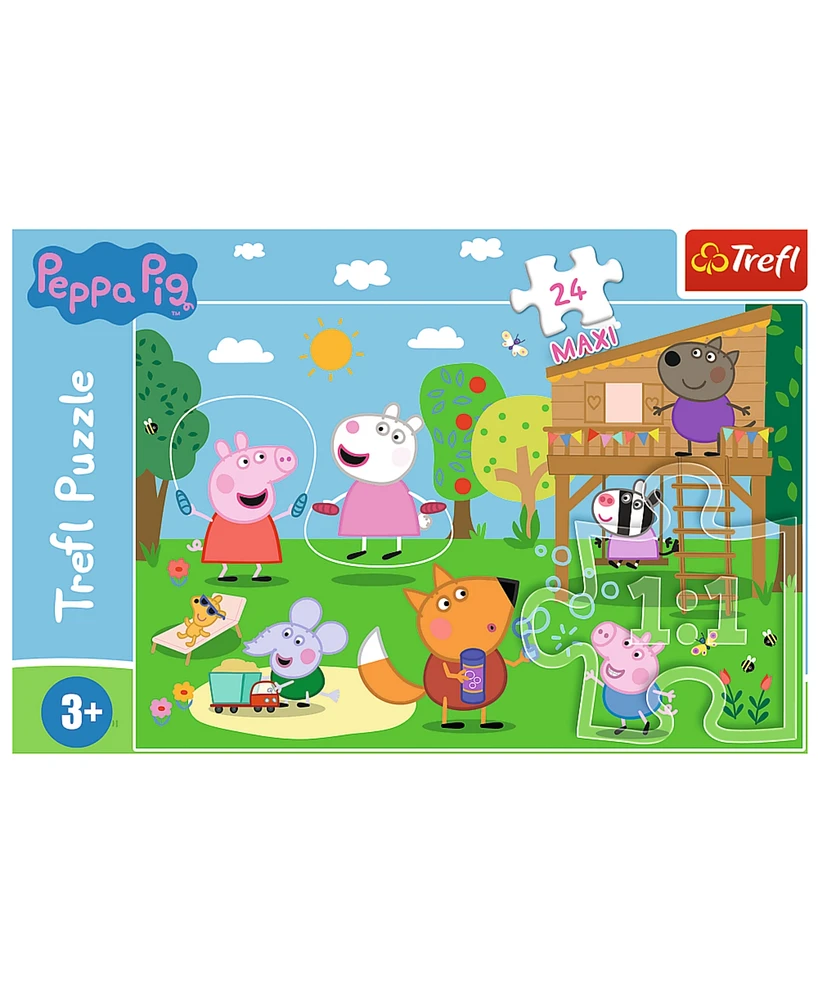 Trefl Maxi 24 Piece Puzzle - Peppa Pig's Fun in the Grass