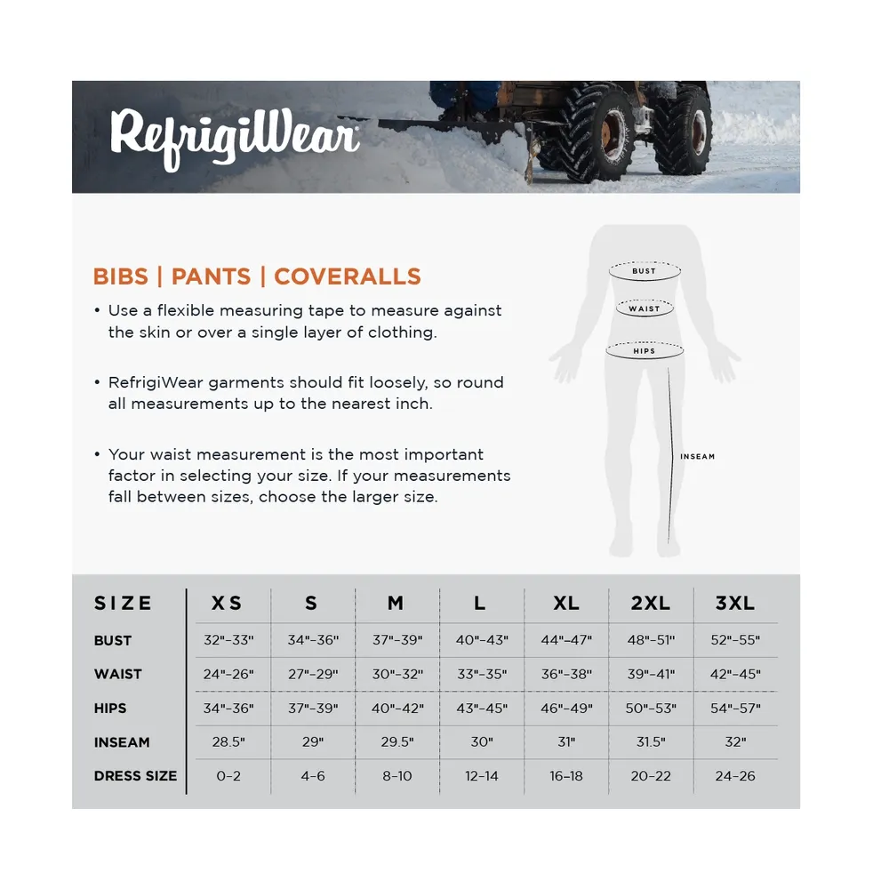 RefrigiWear Women's Insulated Softshell Bib Overalls - Warm, Durable Cold Weather Workwear