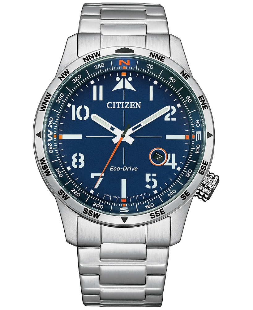 Citizen Eco-Drive Men's Weekender Stainless Steel Bracelet Watch 43mm