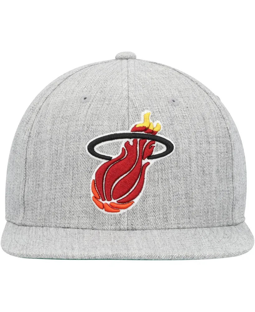Men's Mitchell & Ness Heather Gray Miami Heat Hardwood Classics 2.0 Snapback Hat