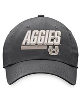 Men's Top of the World Charcoal Utah State Aggies Slice Adjustable Hat