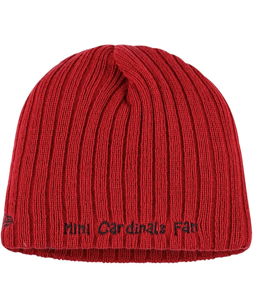 Infant Boys and Girls New Era Cardinal Arizona Cardinals Mini Fan Beanie