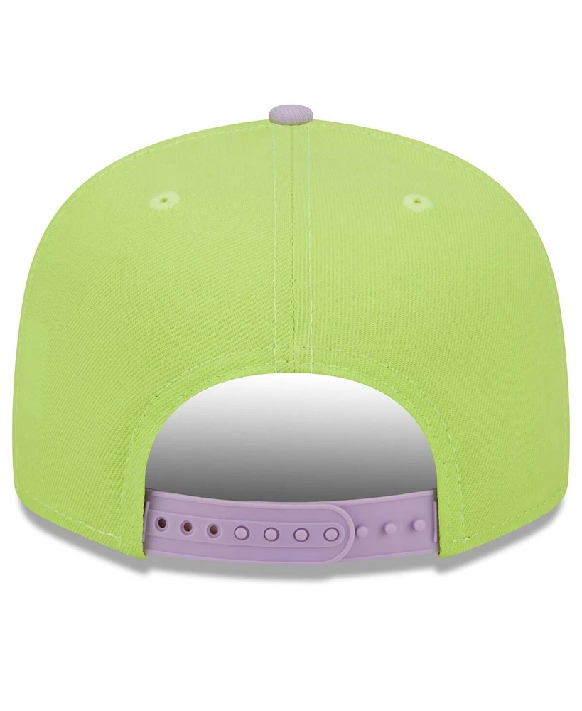 Men's New Era Neon Green, Purple Chicago White Sox Spring Basic Two-Tone 9FIFTY Snapback Hat