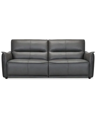Polner 91" Leather Power Motion Sofa, Created for Macy's