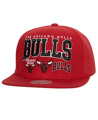 Men's Mitchell & Ness Red Chicago Bulls Champ Stack Snapback Hat