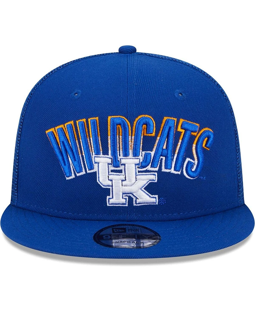 Men's New Era Royal Kentucky Wildcats Grade Trucker 9FIFTY Snapback Hat