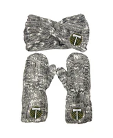 Women's ZooZatz Gray Portland Timbers Marled Headband and Mittens Set